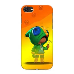 Чехол Бравл Старс для iPhone 8 (LEON в кофте)