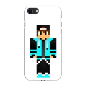 Чохли для iPhone 8 (Персонажі МайнКрафт) (Хлопчик у блакитному)