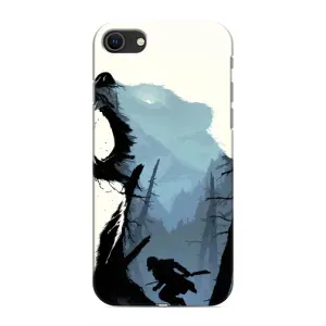 Силіконовий бампер з картинкою звірів для iPhone 8 (Ведмідь та ліс)