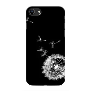 Силиконовый Чехол с одуванчиками на iPhone 8 (Одуванчик на чёрном)