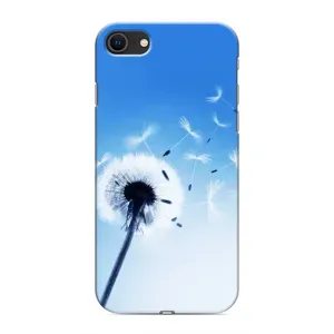 Силиконовый Чехол с одуванчиками на iPhone 8 (Одуванчик на голубом)