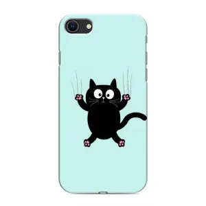 Силіконовий чохол з котиком для iPhone 8 (Падаючий кіт)