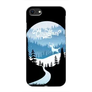 Силиконовый бампер на рождество для iPhone 8 (Рождественский Олень)