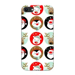 Силиконовый бампер на рождество для iPhone 8 (Рождественский принт)