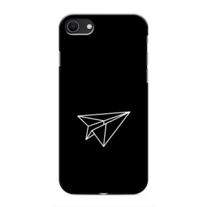 Чохол з картинками на чорному фоні для iPhone 8 (Літак)