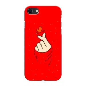 Чехлы (Знак сердечка) на iPhone 8 (Сердце на красном)