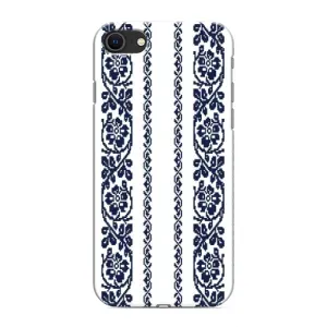 Силиконовый Чехол на iPhone 8 с картинкой Вышиванки (Синяя вышиванка)