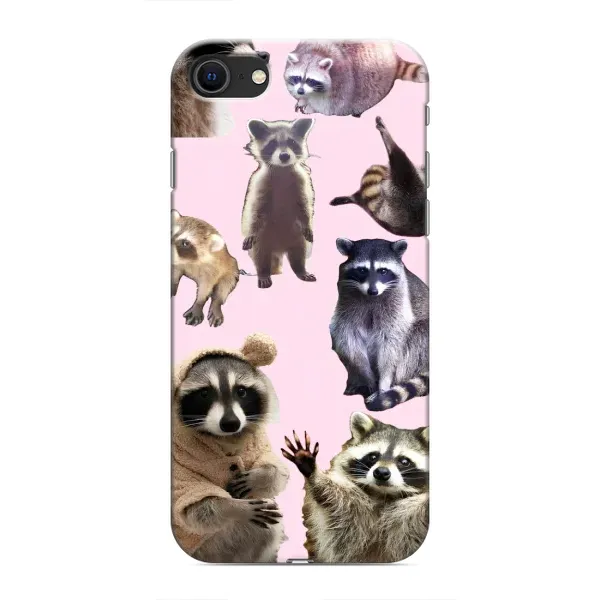 Чехол с рисунком «Смешные Еноты» для iPhone 8