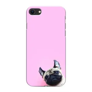 Бампер для iPhone 8 з картинкою "Песики" (Собака на рожевому)