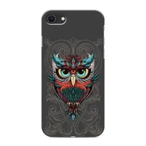 Чехлы с принтом СОВЫ для iPhone 8 (Сова на сером)