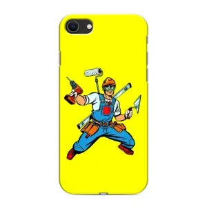Силиконовый бампер (Работники) на iPhone 8 (Строитель)