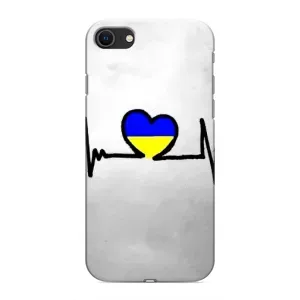 Силиконовый Чехол на iPhone 8 (Я-Украина) (Украинская кардиограмма)