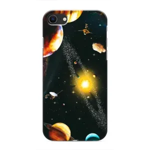 Чехол (ТПУ) с планетами на iPhone 8 (Вид с космоса)