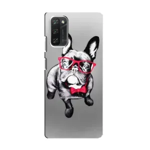 Чехол (ТПУ) Милые собачки для Blackview A100 (Бульдог в очках)