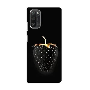 Чехол с изображением вкусной еды для Blackview A100 (Чёрная клубника)