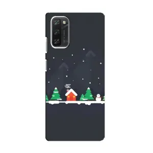 Силиконовый бампер на рождество для Blackview A100 (Город зимний)