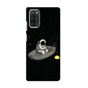 Силиконовый Чехол с принтом "Космонавты" на Blackview A100 (Космонавт на рыбалке)