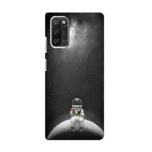 Силиконовый Чехол с принтом "Космонавты" на Blackview A100 (Космонавт романтик)