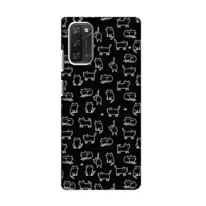 Чехол на тематику: Коты для Blackview A100 (Котики на черном)