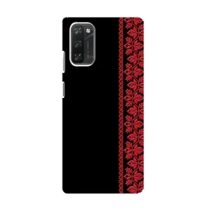 Силиконовый Чехол на Blackview A100 (Красная Вышиванка)