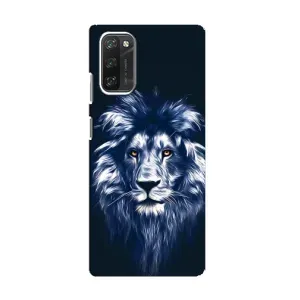 Чехол с картинкой на Blackview A100 (Лев - синий)