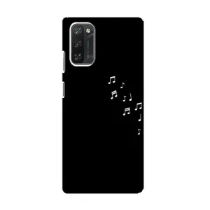 Чохол з картинками на чорному фоні для Blackview A100 (Ноти)