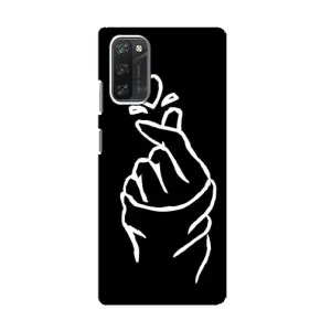 Чехлы (Знак сердечка) на Blackview A100 (Сердце на черном)