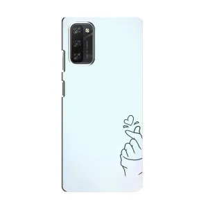 Чехлы (Знак сердечка) на Blackview A100 (Сердце на голубом)
