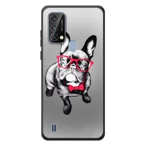 Чехол (ТПУ) Милые собачки для Blackview A50 (Бульдог в очках)