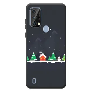 Силиконовый бампер на рождество для Blackview A50 (Город зимний)