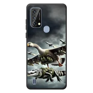 Чехол с мемами тралалело тралала для Blackview A50 (Гусини и крокодило)