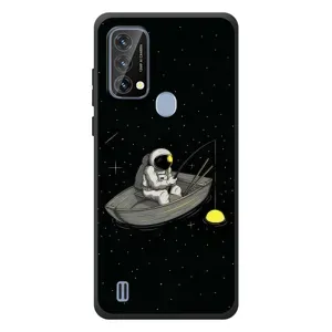 Силиконовый Чехол с принтом "Космонавты" на Blackview A50 (Космонавт на рыбалке)