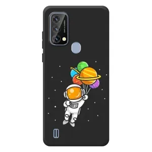 Силиконовый Чехол с принтом "Космонавты" на Blackview A50 (Космонавт с шариками)