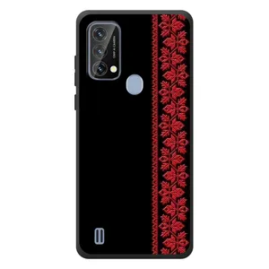Силиконовый Чехол на Blackview A50 (Красная Вышиванка)