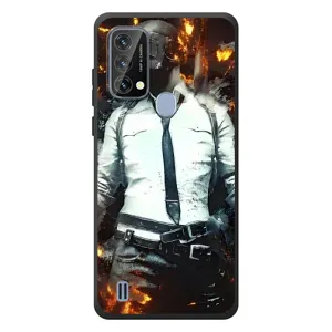 Силиконовый чехол с картинкой "Герой Pubg" на Blackview A50 (Man Пубг)