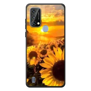 Чехол с Цветами для Blackview A50 (поле подсолнухов)