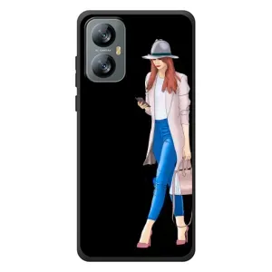 Чехол с картинкой Модные Девчонки Blackview A52 Pro (Девушка со смартфоном)