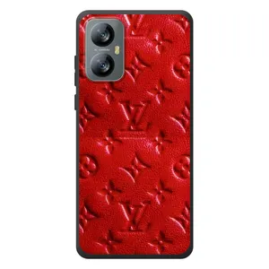 Текстурний Чохол Louis Vuitton для Чорнийперегляд A52 Про (Червоний ЛВ)