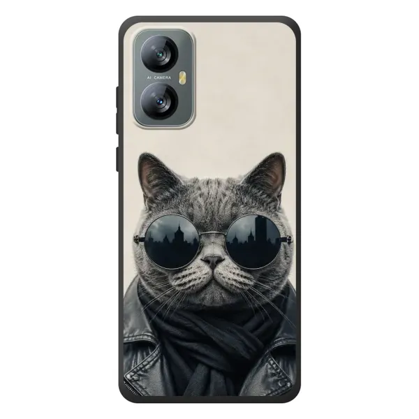 Чехол с рисунком «Модный кот» для Blackview A52 Pro Чехол с рисунком «Модный кот» для Blackview A52 Pro