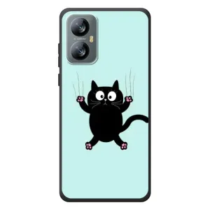 Силиконовый чехол с котиком для Blackview A52 Pro (Падающий кот)