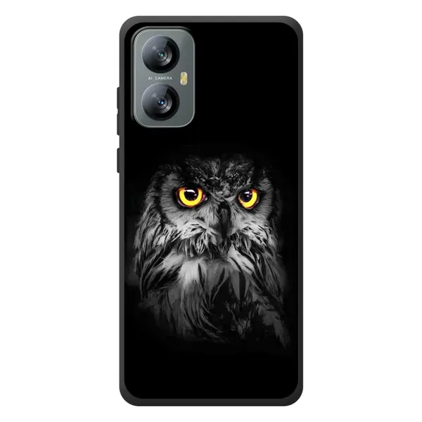 Чехол с рисунком «Сова на чёрном» для Blackview A52 Pro Чехол с рисунком «Сова на чёрном» для Blackview A52 Pro