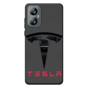 Силіконовий бампер з картинкою машини на Blackview A52 Pro (Logo TESLA)