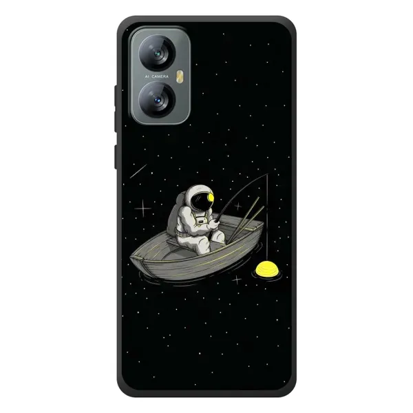 Чехол с рисунком «Космонавт на рыбалке» для Blackview A52
