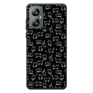 Чехол на тематику: Коты для Blackview A52 (Котики на черном)