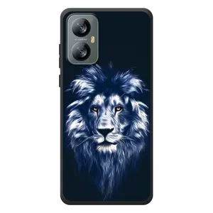 Чехол с картинкой на Blackview A52 (Лев - синий)