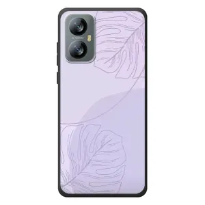 Чехол цветочный дизайн для Blackview A52 (Монстера фиолетовая)