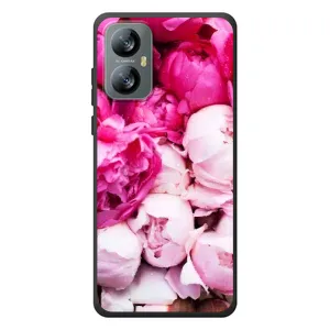 Силиконовый бампер с принтом (цветочки) на <td>Блэ́квью А52 </td> (Пионы)