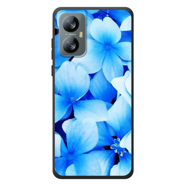 Чехол с рисунком «Синие цветы» для Blackview A52 Чехол с рисунком «Синие цветы» для Blackview A52