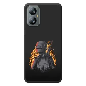 Силиконовый чехол с картинкой "Герой Pubg" на Blackview A52 (В огне)