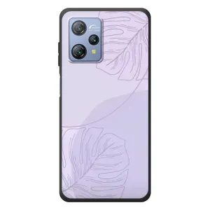 Чехол цветочный дизайн для Blackview A53 Pro (Монстера фиолетовая)